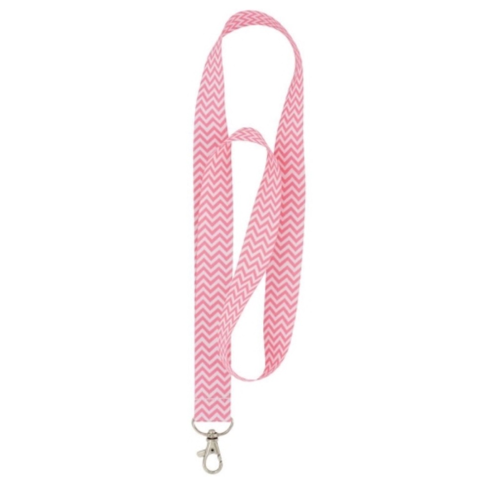 Target Chevron Breakaway Lanyard Hot Pink & White